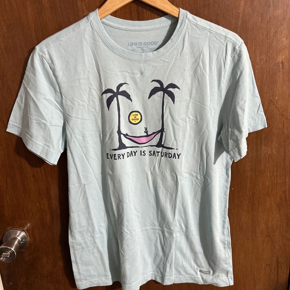 Life Is Good Women's sz S "Everyday Is Saturday" T-Shirt NEW